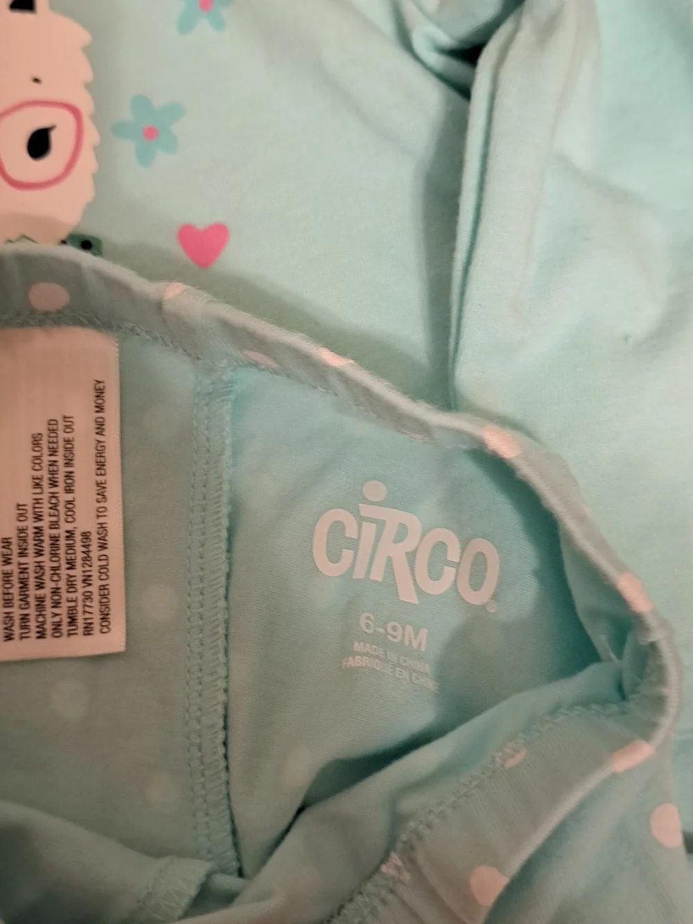 Baby Girls Mint Green Long-Sleeve One-Piece Bodysuit - Made With Love